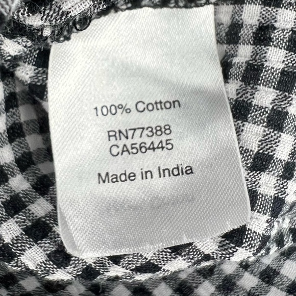 J. Crew Black White Gingham Adjustable Strap Bow Tie Top Size XXS Women’s - Picture 5 of 5